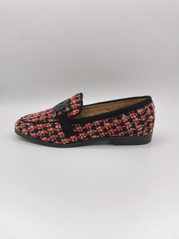 1803 La Strada zwart / rood chanelprint loafer